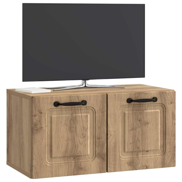 Fali TV szekrény Kézműves Tölgy 59,5 x 31 x 30 cm Szerelt Fa