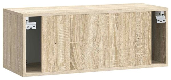 Fali TV szekrény Sonoma Tölgy 78,5 x 31 x 30 cm Szerelt Fa
