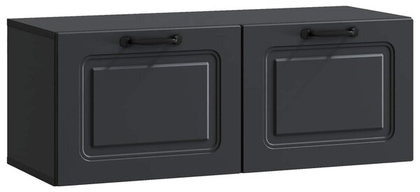 Fali TV szekrény Fekete 78,5 x 31 x 30 cm Szerelt Fa