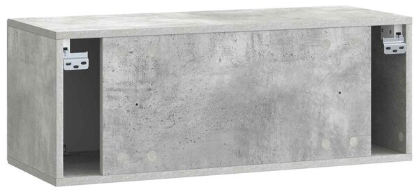 Fali TV szekrény Betonszürke 78,5 x 31 x 30 cm Szerelt Fa