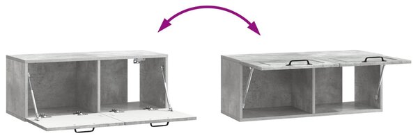 Fali TV szekrény Betonszürke 78,5 x 31 x 30 cm Szerelt Fa