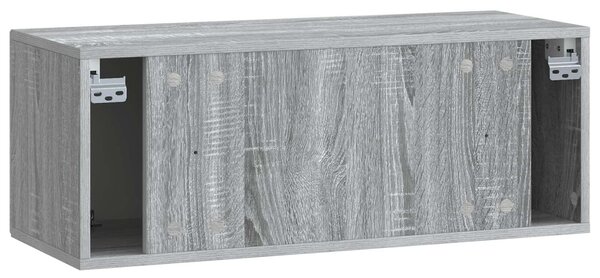 Fali TV szekrény Szürke Sonoma 78,5 x 31 x 30 cm Szerelt Fa