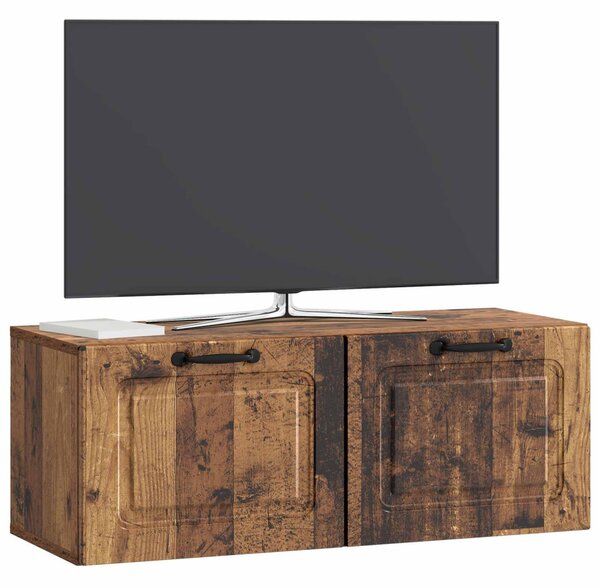 Fali TV szekrény Antik Fa 78,5 x 31 x 30 cm Szerelt Fa