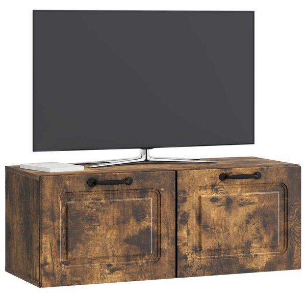 Fali TV szekrény Füstös Tölgy 78,5 x 31 x 30 cm Szerelt Fa