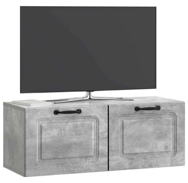 Fali TV szekrény Betonszürke 78,5 x 31 x 30 cm Szerelt Fa