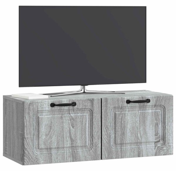 Fali TV szekrény Szürke Sonoma 78,5 x 31 x 30 cm Szerelt Fa