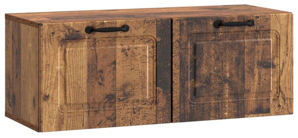 Fali TV szekrény Antik Fa 78,5 x 31 x 30 cm Szerelt Fa