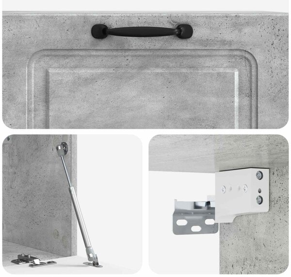 Fali TV szekrény Betonszürke 78,5 x 31 x 30 cm Szerelt Fa