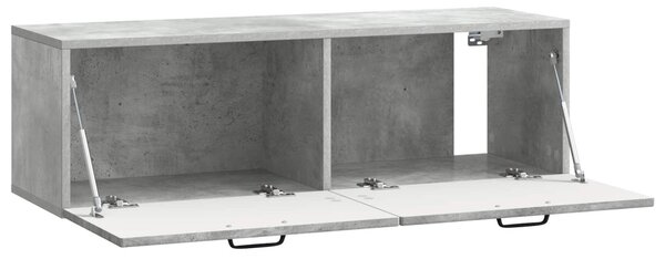 Fali TV szekrény Betonszürke 98 x 31 x 30 cm Szerelt Fa