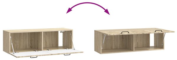 Fali TV szekrény Sonoma Tölgy 98 x 31 x 30 cm Szerelt Fa