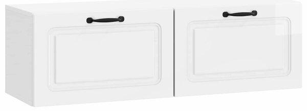 Fali TV szekrény Magasfényű Fehér 98 x 31 x 30 cm Szerelt Fa