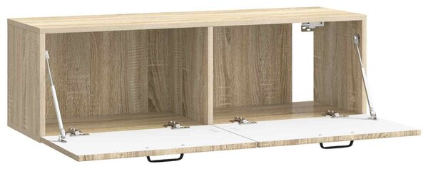 Fali TV szekrény Sonoma Tölgy 98 x 31 x 30 cm Szerelt Fa