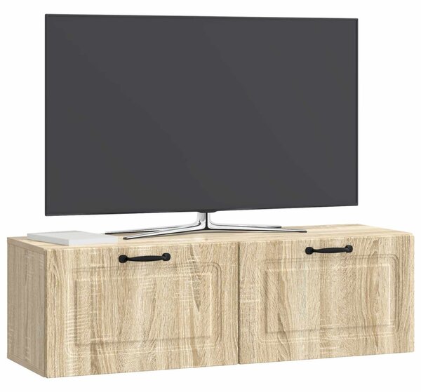 Fali TV szekrény Sonoma Tölgy 98 x 31 x 30 cm Szerelt Fa