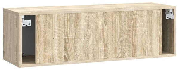 Fali TV szekrény Sonoma Tölgy 98 x 31 x 30 cm Szerelt Fa