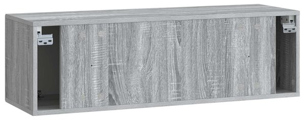 Fali TV szekrény Szürke Sonoma 98 x 31 x 30 cm Szerelt Fa