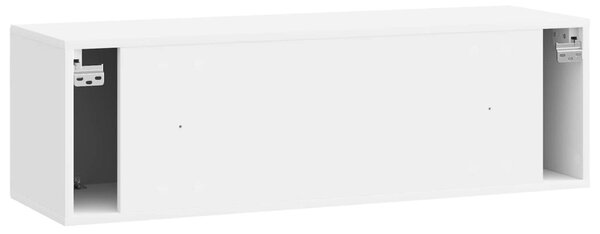 Fali TV szekrény Magasfényű Fehér 98 x 31 x 30 cm Szerelt Fa