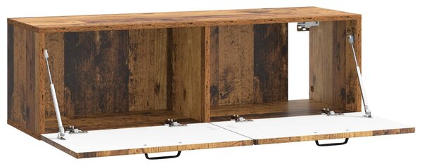 Fali TV szekrény Antik Fa 98 x 31 x 30 cm Szerelt Fa