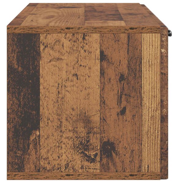 Fali TV szekrény Antik Fa 98 x 31 x 30 cm Szerelt Fa