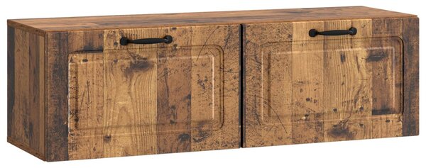 Fali TV szekrény Antik Fa 98 x 31 x 30 cm Szerelt Fa