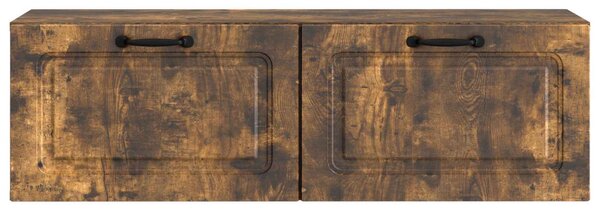 Fali TV szekrény Füstös Tölgy 98 x 31 x 30 cm Szerelt Fa