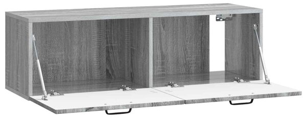 Fali TV szekrény Szürke Sonoma 98 x 31 x 30 cm Szerelt Fa
