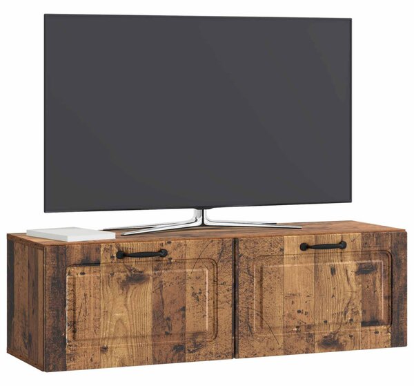 Fali TV szekrény Antik Fa 98 x 31 x 30 cm Szerelt Fa