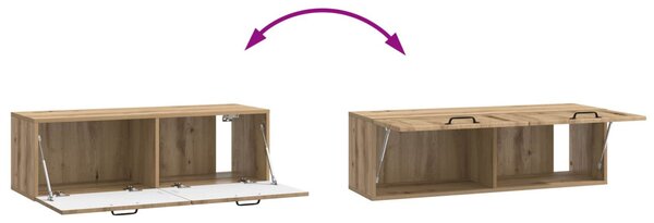 Fali TV szekrény Kézműves Tölgy 98 x 31 x 30 cm Szerelt Fa