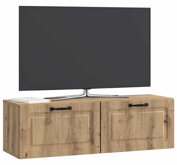Fali TV szekrény Kézműves Tölgy 98 x 31 x 30 cm Szerelt Fa