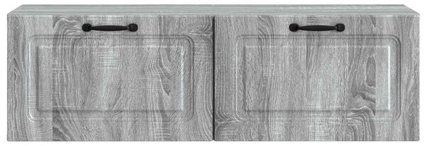 Fali TV szekrény Szürke Sonoma 98 x 31 x 30 cm Szerelt Fa