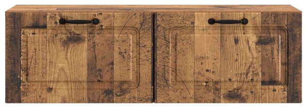 Fali TV szekrény Antik Fa 98 x 31 x 30 cm Szerelt Fa
