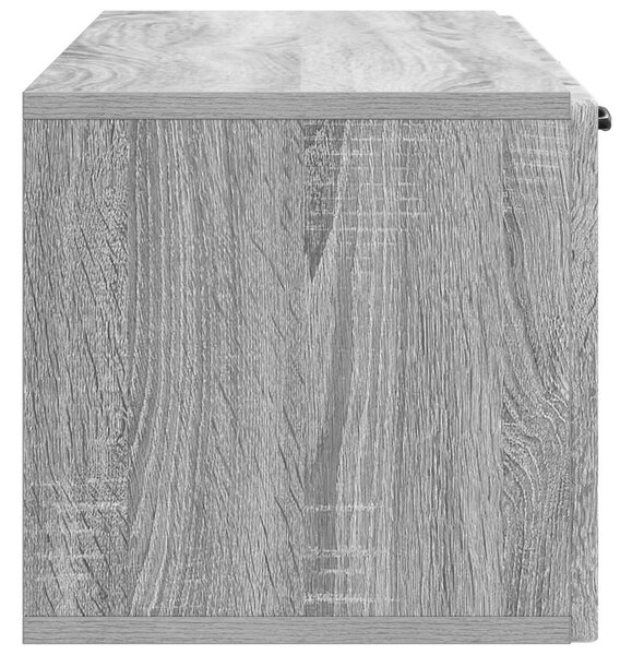 Fali TV szekrény Szürke Sonoma 98 x 31 x 30 cm Szerelt Fa