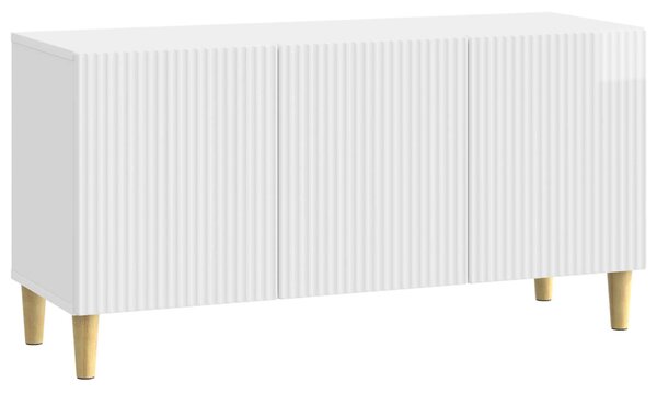 TV szekrény Magasfényű Fehér 99 x 34,5 x 50 cm Szerelt Fa