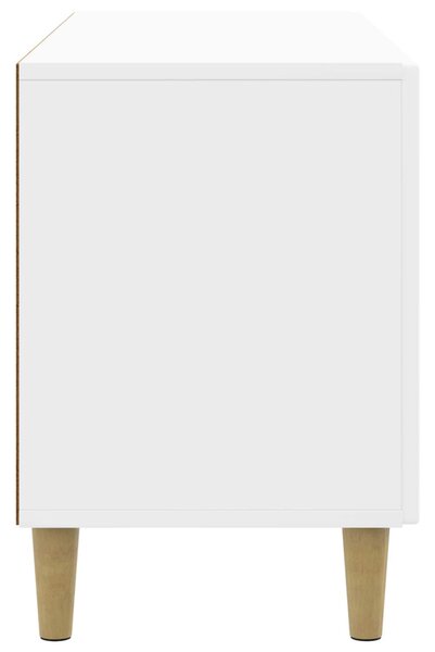 TV szekrény Magasfényű Fehér 99 x 34,5 x 50 cm Szerelt Fa