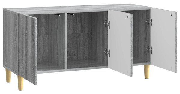 TV szekrény Szürke Sonoma 99 x 34,5 x 50 cm Szerelt Fa
