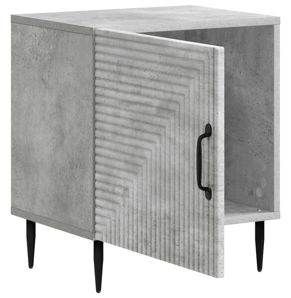 Éjjeliszekrény 2 pcs Betonszürke 43 x 34,5 x 50 cm Szerelt Fa