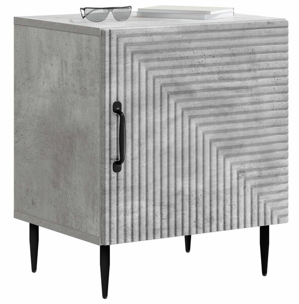 Éjjeliszekrény 2 pcs Betonszürke 43 x 34,5 x 50 cm Szerelt Fa