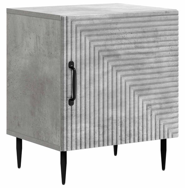 Éjjeliszekrény 2 pcs Betonszürke 43 x 34,5 x 50 cm Szerelt Fa