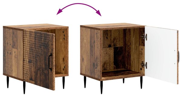 Éjjeliszekrény 2 pcs Antik Fa 43 x 34,5 x 50 cm Szerelt Fa
