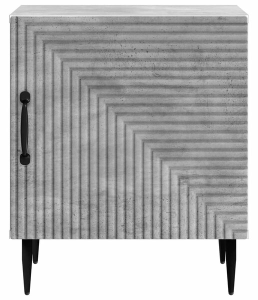 Éjjeliszekrény 2 pcs Betonszürke 43 x 34,5 x 50 cm Szerelt Fa