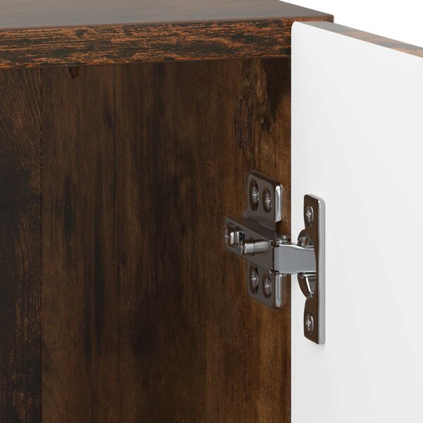 Éjjeliszekrény 2 pcs Füstös Tölgy 43 x 34,5 x 50 cm Szerelt Fa