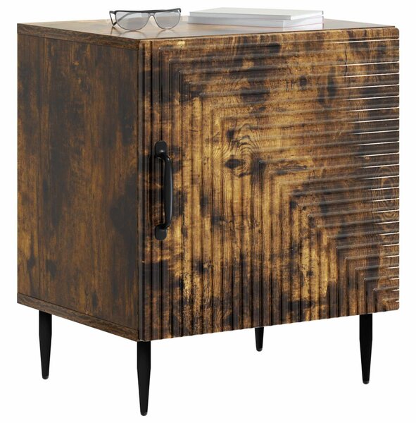 Éjjeliszekrény 2 pcs Füstös Tölgy 43 x 34,5 x 50 cm Szerelt Fa