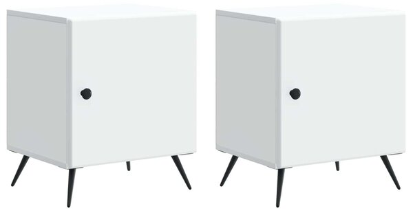 Éjjeliszekrény 2 pcs Fehér 43 x 34,5 x 50 cm Szerelt Fa