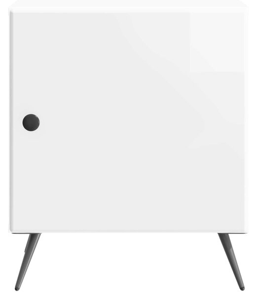 Éjjeliszekrény 2 pcs Magasfényű Fehér 43 x 34,5 x 50 cm