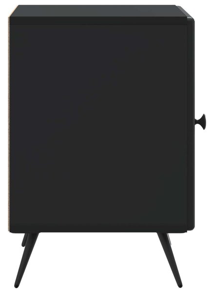 Éjjeliszekrény 2 pcs Fekete 43 x 34,5 x 50 cm Szerelt Fa