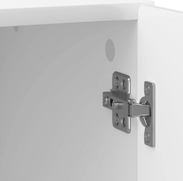 Éjjeliszekrény 2 pcs Magasfényű Fehér 43 x 34,5 x 50 cm