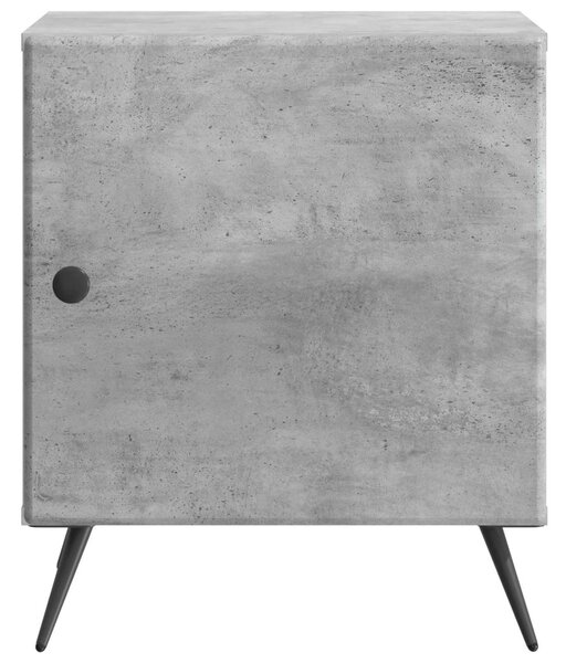 Éjjeliszekrény 2 pcs Betonszürke 43 x 34,5 x 50 cm Szerelt Fa