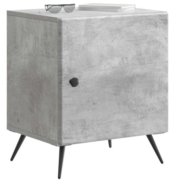Éjjeliszekrény 2 pcs Betonszürke 43 x 34,5 x 50 cm Szerelt Fa