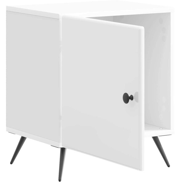 Éjjeliszekrény 2 pcs Magasfényű Fehér 43 x 34,5 x 50 cm