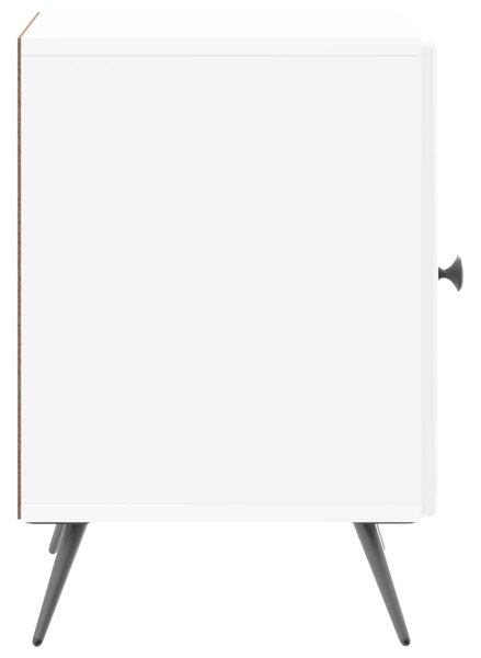 Éjjeliszekrény 2 pcs Magasfényű Fehér 43 x 34,5 x 50 cm
