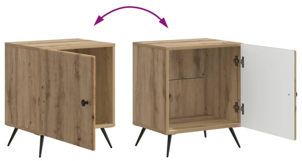 Éjjeliszekrény 2 pcs Kézműves Tölgy 43 x 34,5 x 50 cm